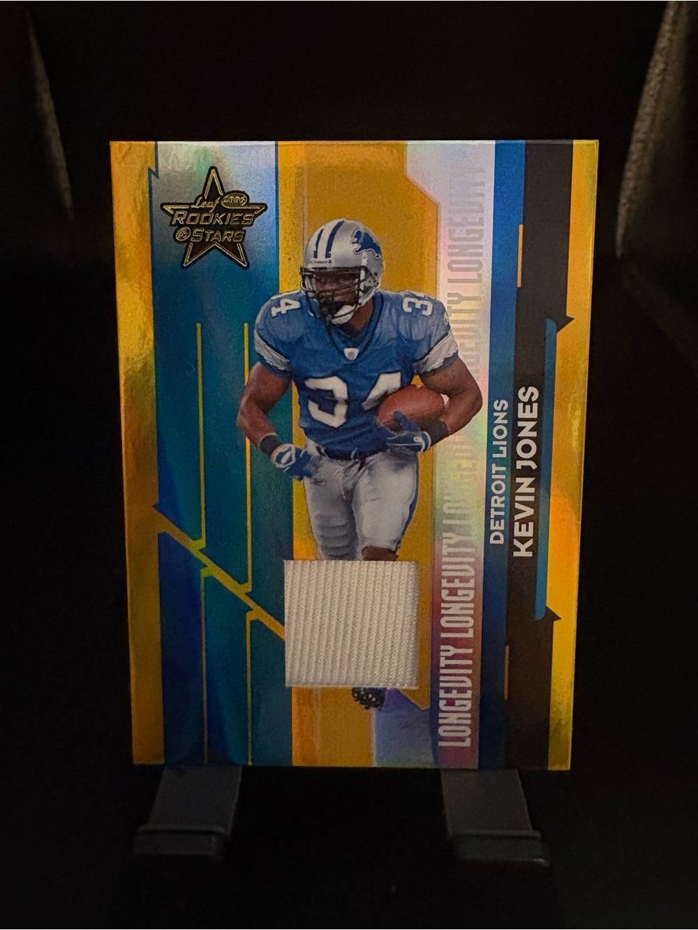Kevin Jones Rookie Stars Detroit Lions Patch Card